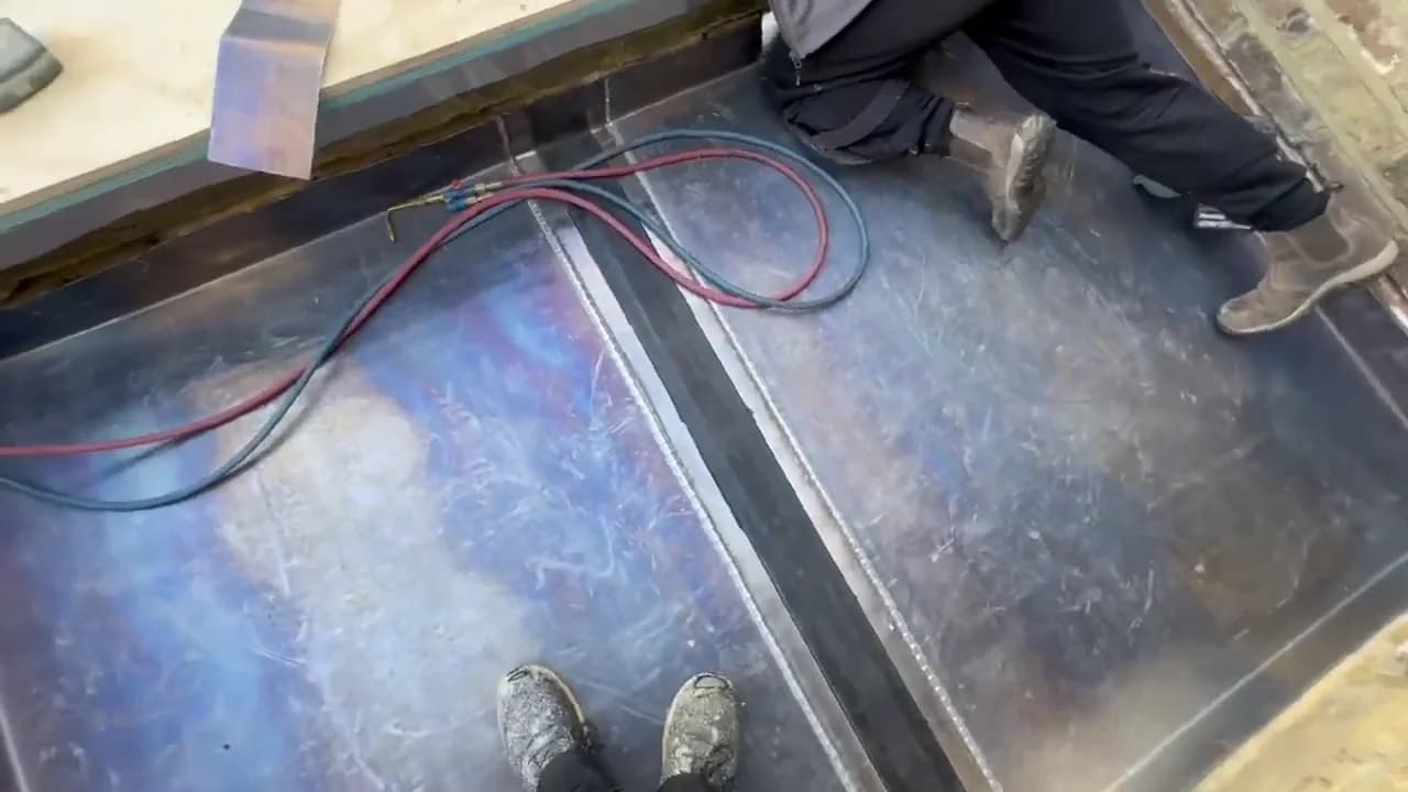 Expansion joint detail in the Central London lead roof