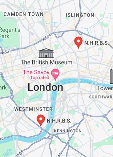 Map showing NHRBS Roofing Services in London, Near Me